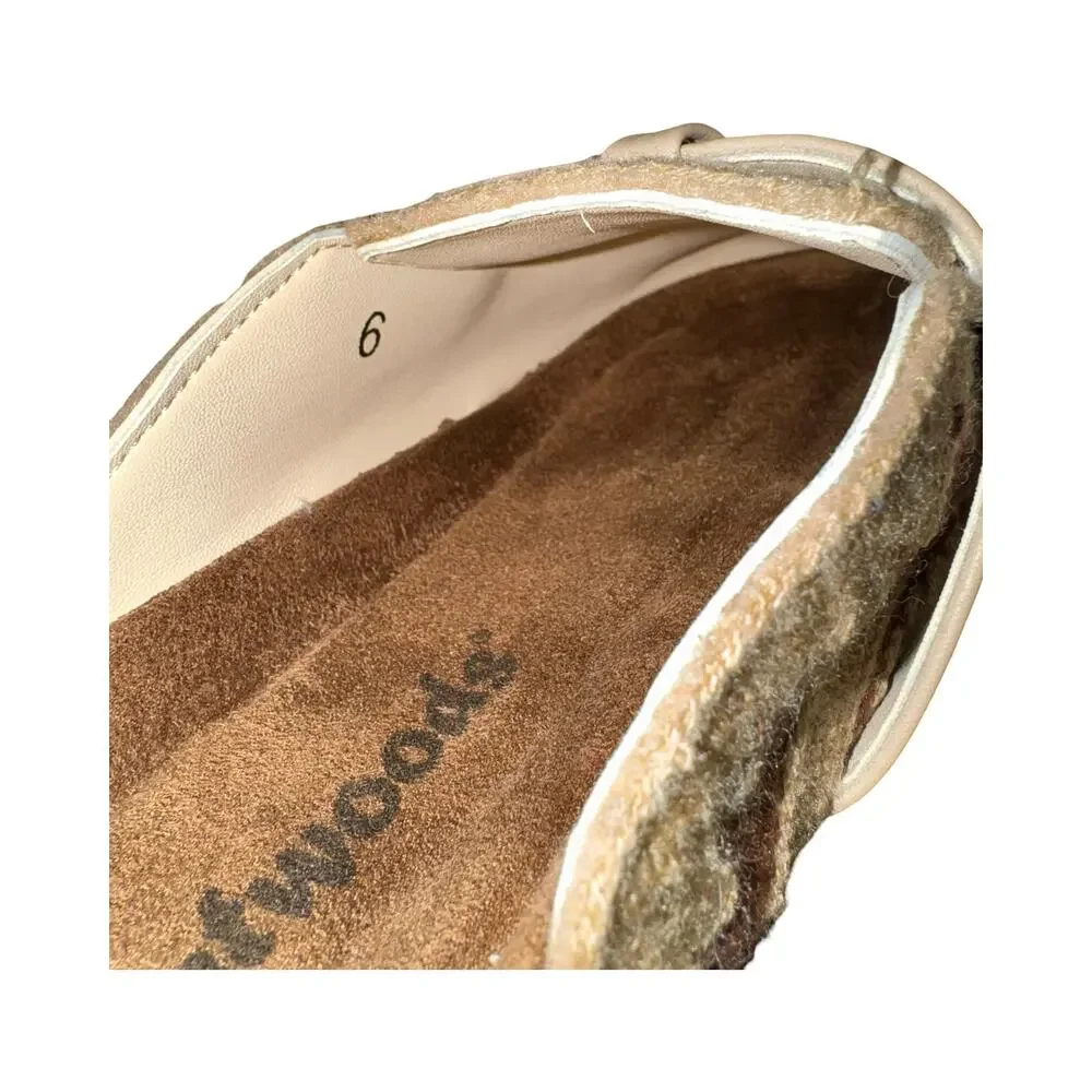 Outwoods Bria-2 Crochet Cork Bottom Clogs Cream Boho NWOT Size 6